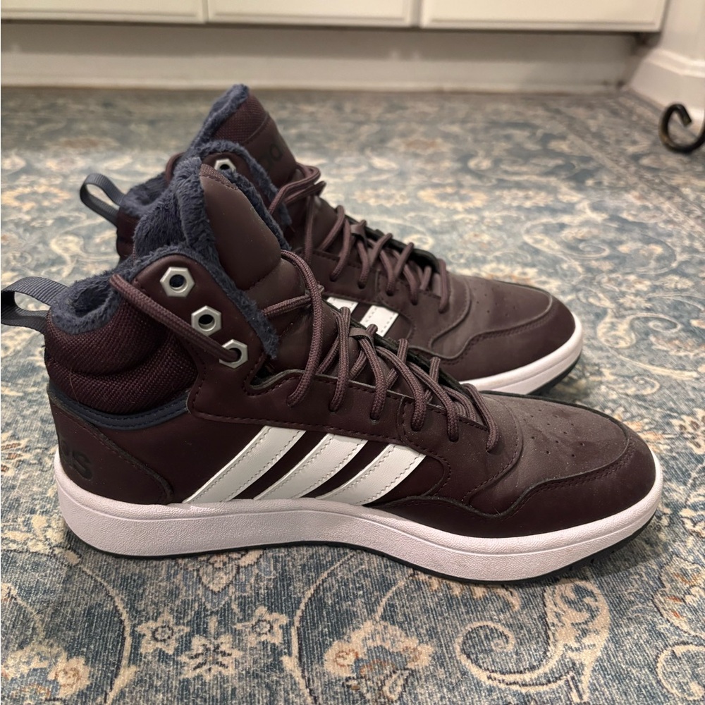 Adidas Men's Brown High-Top Sneakers